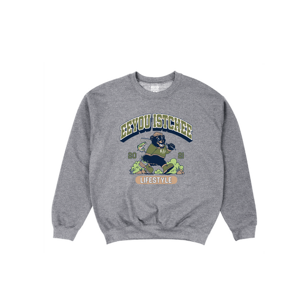 Youth Fishing Bear Crewneck